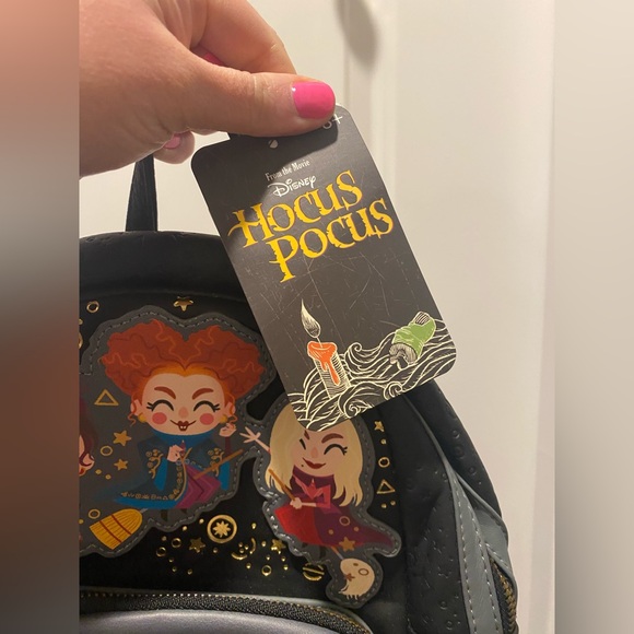 Loungefly Disney Hocus Pocus Black and Gray Backpack Halloween - NWT - Picture 2 of 10